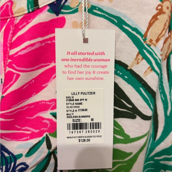 Lilly Pulitzer Pink and Green Floral Dress - Picture 2 of 4